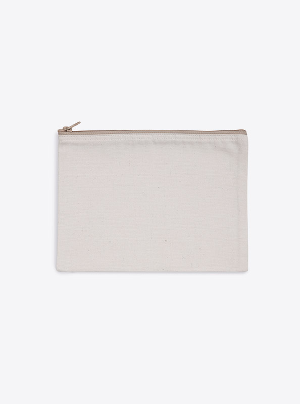 Reissverschlusstasche Easy Mit Logo Bedrucken Tasche Klein Fair Produziert Beige