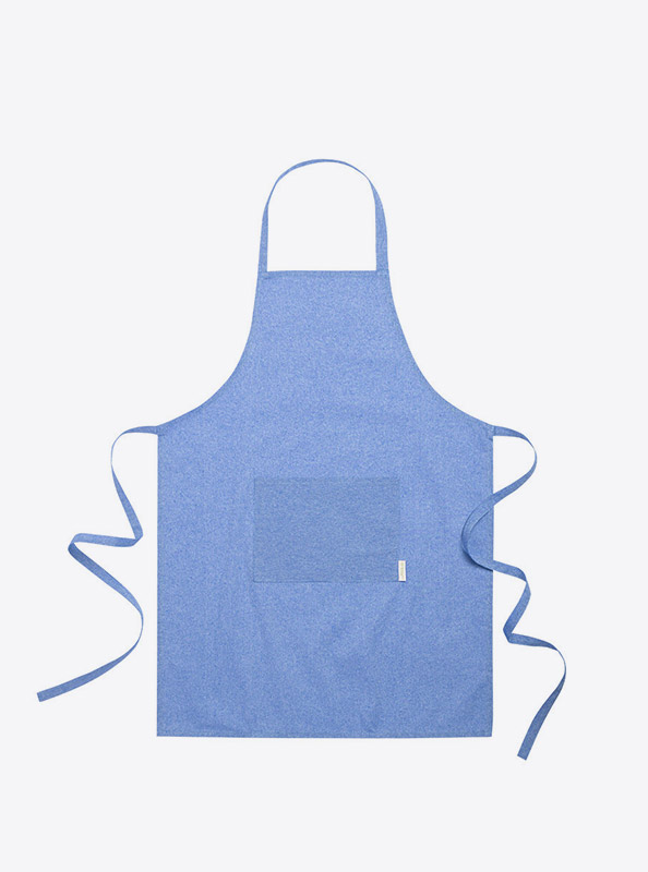 Schuerze Recycled Easy Makito Pissek Mit Logo Bedrucken Besticken Baumwolle Blau
