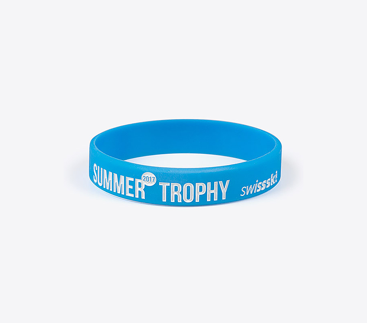 Silikon Armband Tiefpraegung Swisski Summertrophy Hellblau