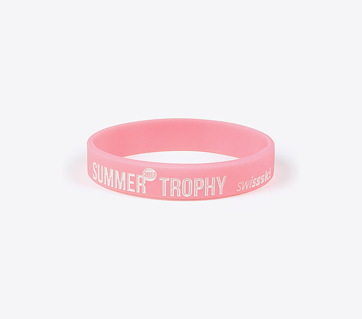 Silikon Armband Tiefpraegung Swisski Summertrophy Rosa