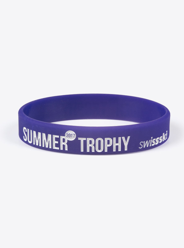 Silikon Armband Tiefpraegung Swisski Summertrophy Violett