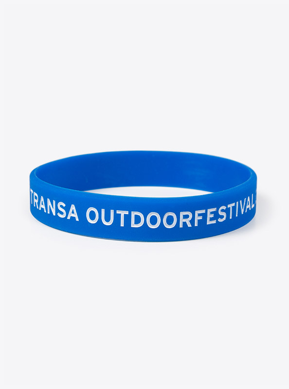 Silikon Armband Tiefpraegung Transa Outdoorfestival Blau