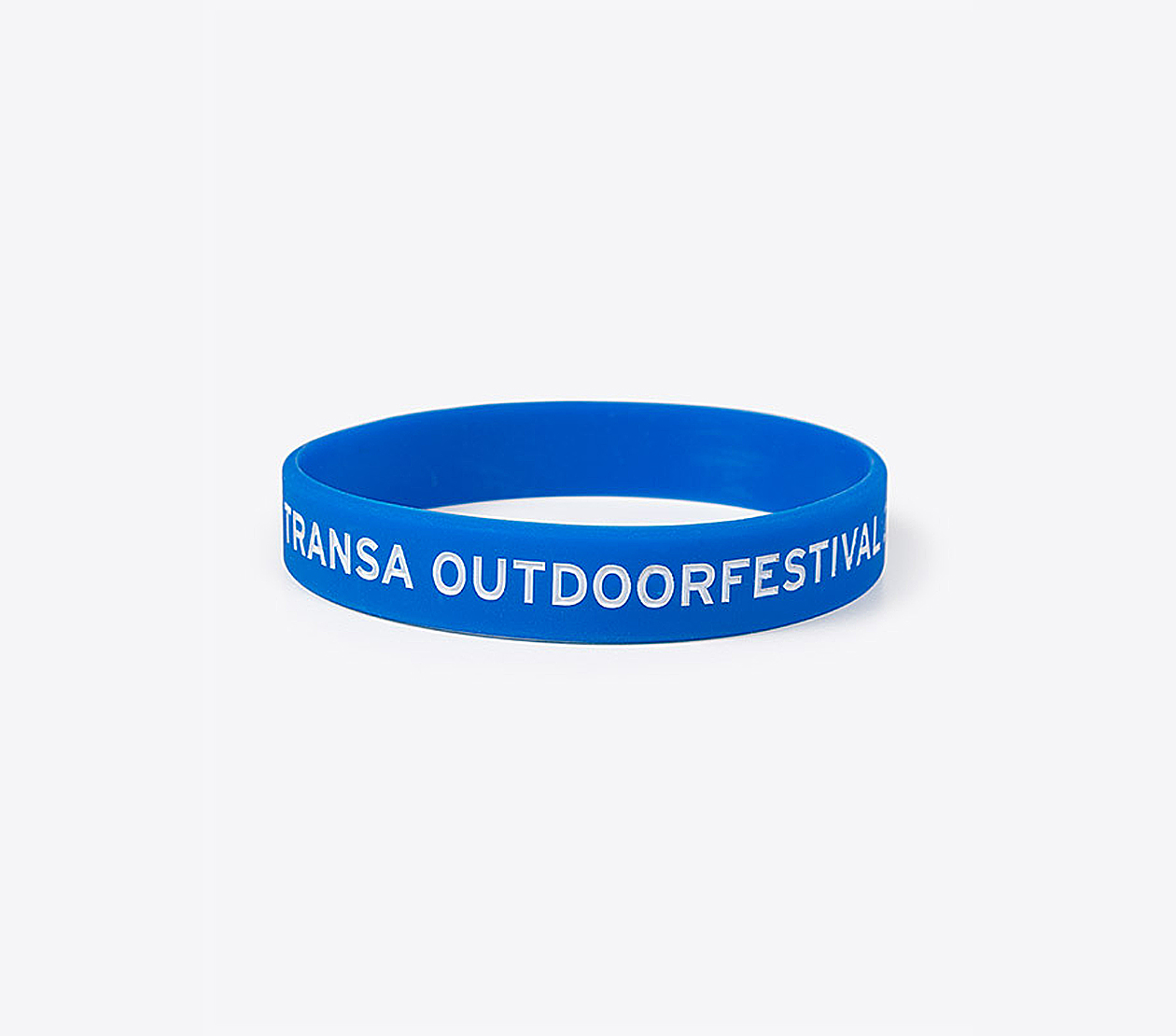 Silikon Armband Tiefpraegung Transa Outdoorfestival Blau