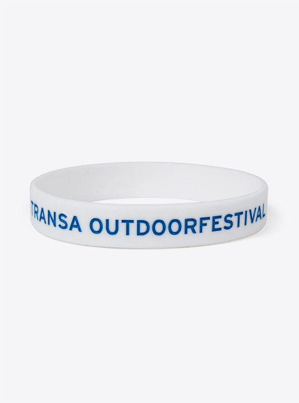 Silikon Armband Tiefpraegung Transa Outdoorfestival Weiss