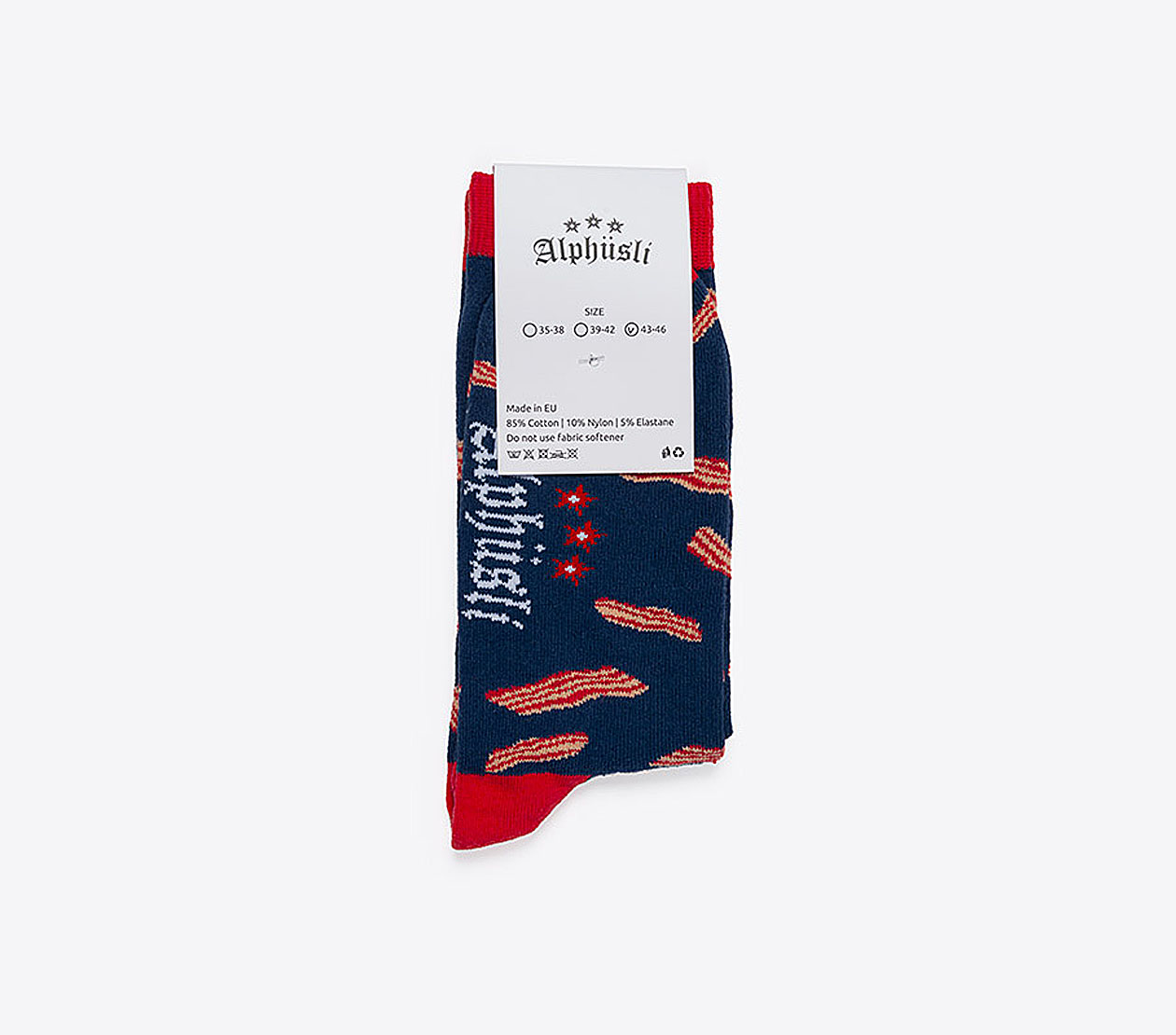 Socken Mit Logo Alphuesli Baumwollmix Logo Einwebung Papertag