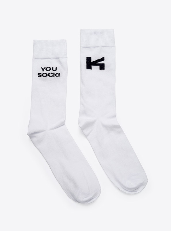 Socken Mit Logo Kiff Baumwolle Nylon Elasthan Einwebung