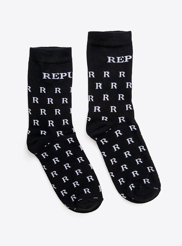 Socken Mit Logo Republik Baumwolle Nylon Elasthan Einwebung