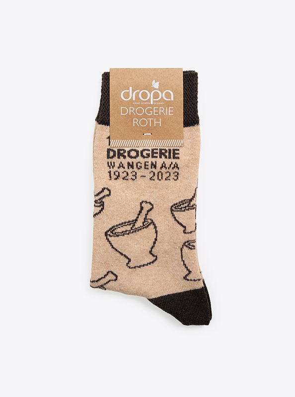 Socken Recycled Dropa Drogerie Mit Logo Einwebung Baumwolle Recycled Polyester Fair Produziert