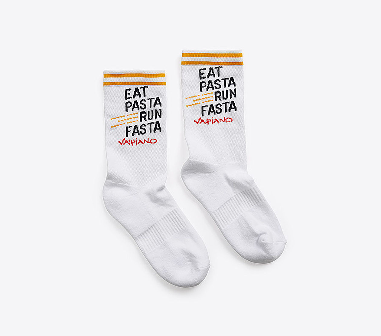 Sportsocken Vapiano Mit Logo Einwebung Werbesocken Baumwolle Weiss