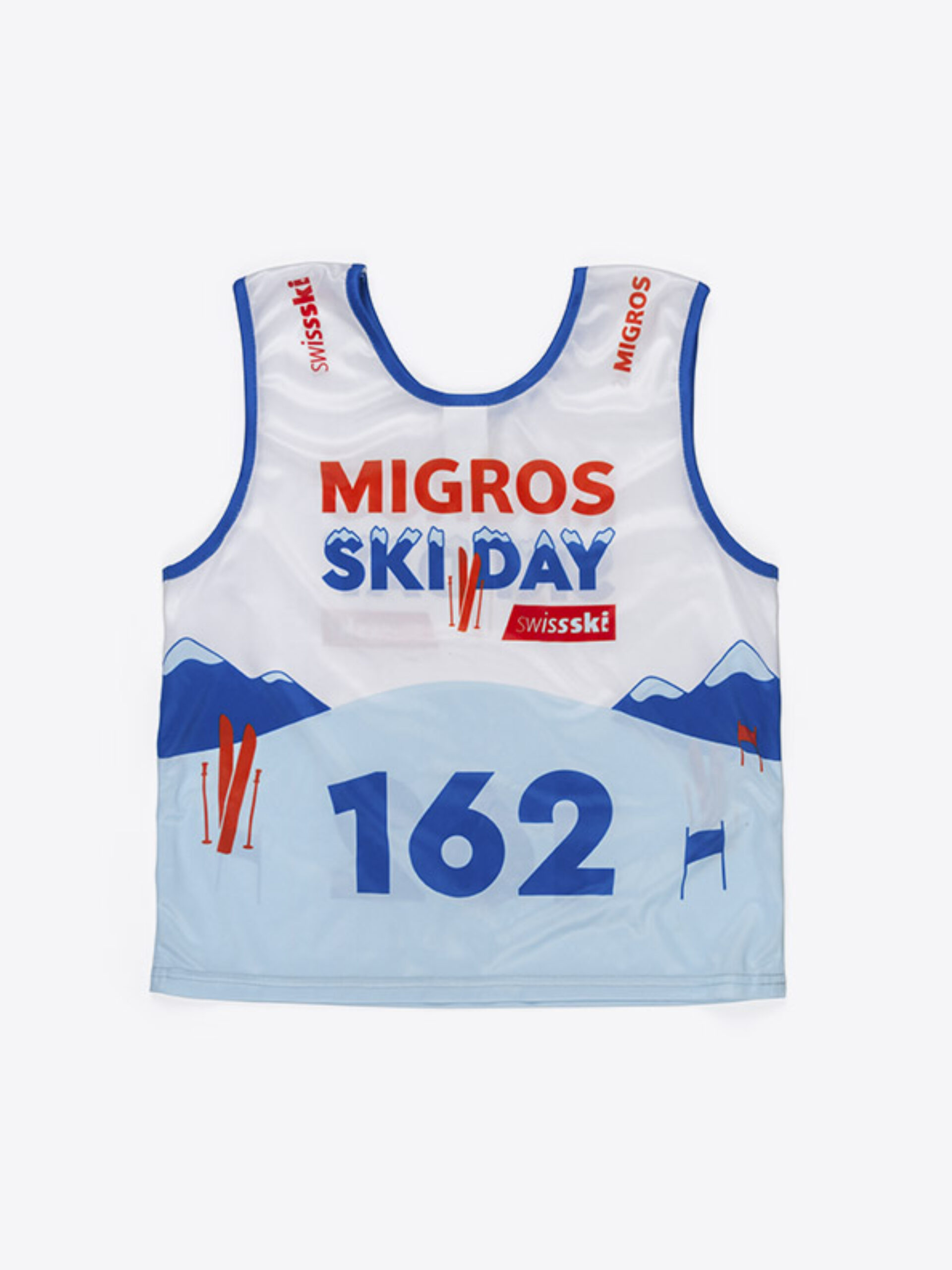 Startnummer Shirt Migros Ski Day Bedrucken Polyester Digitaldruck