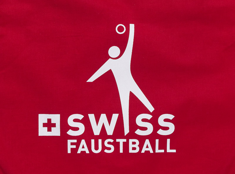 Swiss Faustball Kordelrucksack Gym Bag Siebdruck