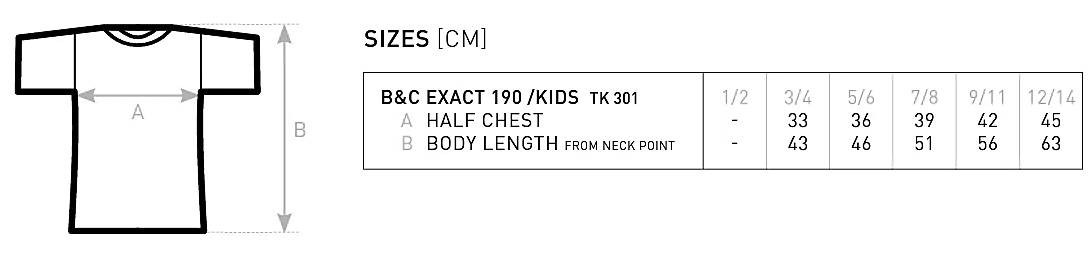T Shirt B C Exact 190 Kids