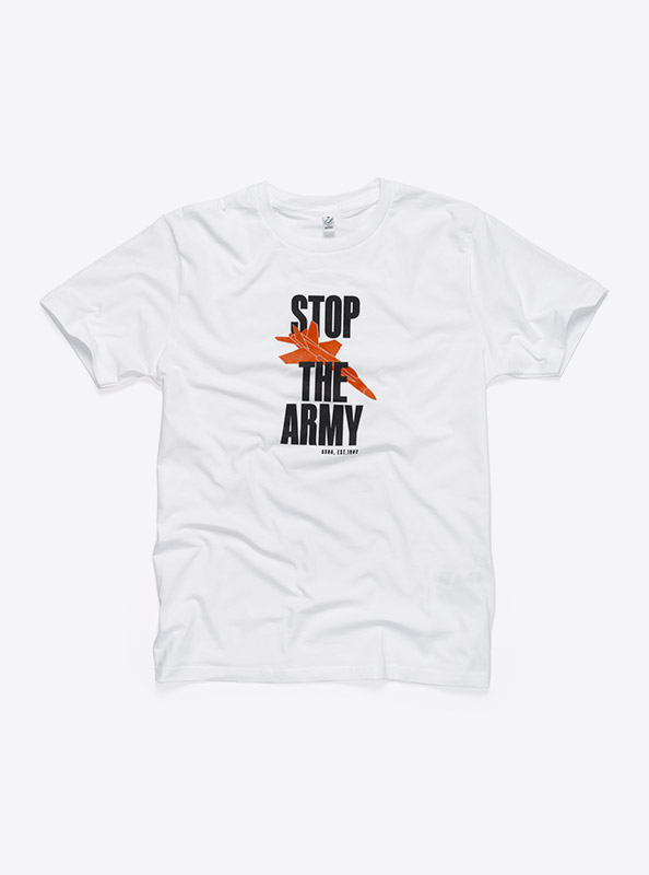 T Shirt Herren Premium Bio Ep01 Gsoa Stop The Army Gross Mit Logo Bedrucken