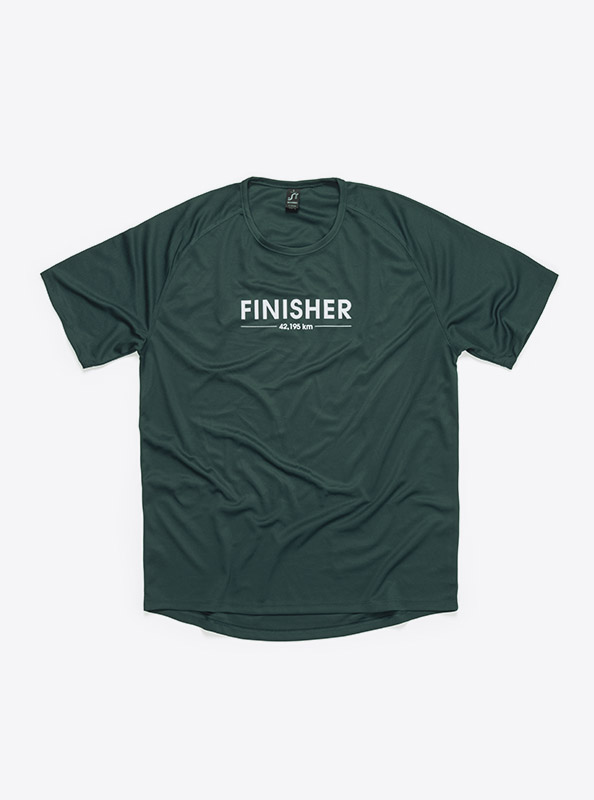 T Shirt Herren Sport Finisher Sols Mit Logo Bedrucken Polyester Laufshirt Gruen