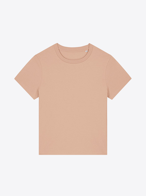 T Shirt Stanley Stella Mit Logo Bedrucken Dame Farbe Pfirsich Peach