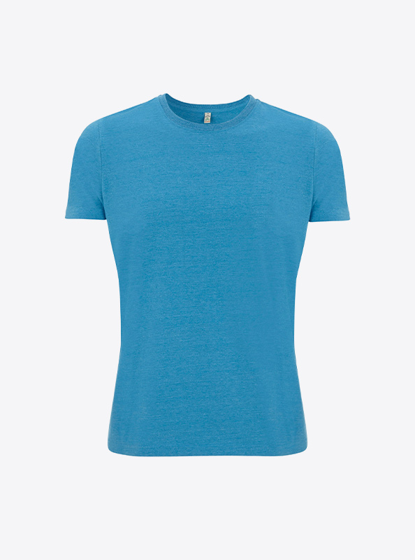T Shirt Unisex Recycled Salvage Sa01 Mit Logo Bedrucken Melange Mid Blue