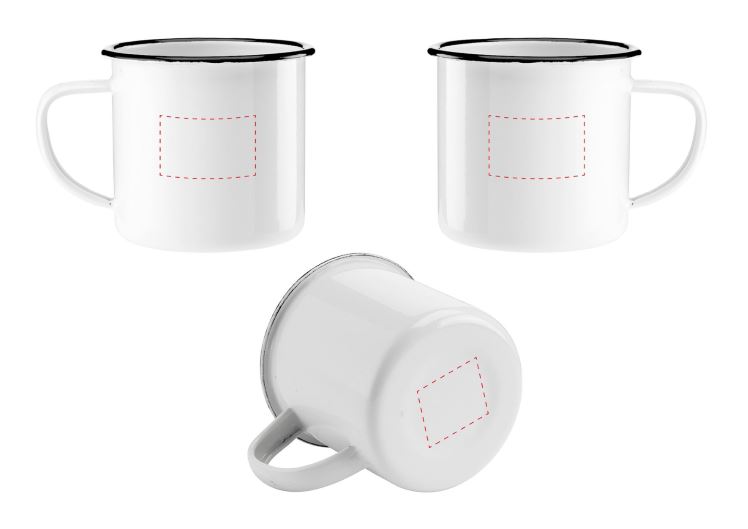 Tasse Emaille Druckflaechen