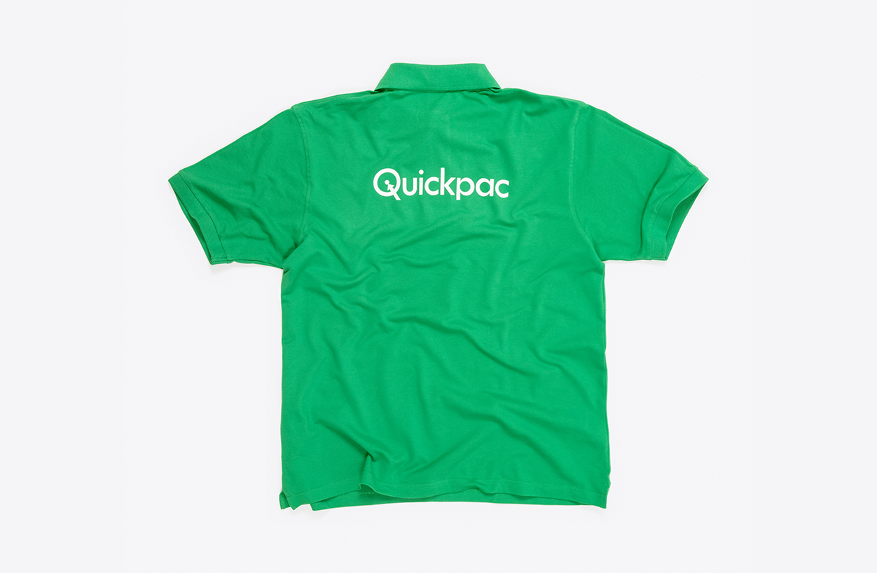 Teambekleidung Quickpac Polo Shirt James Nicholson Gruen