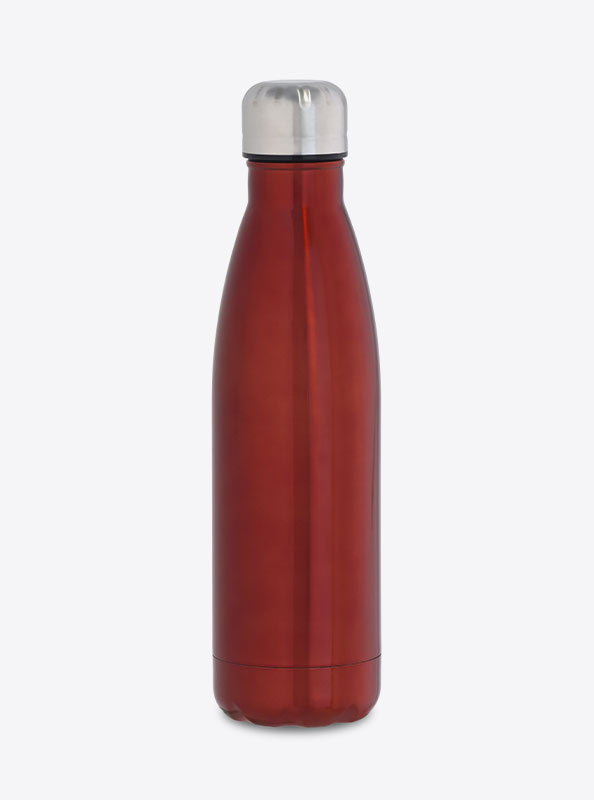 Thermosflasche Premium Mit Logo Gravierung Siebdruck Rot Glaenzend