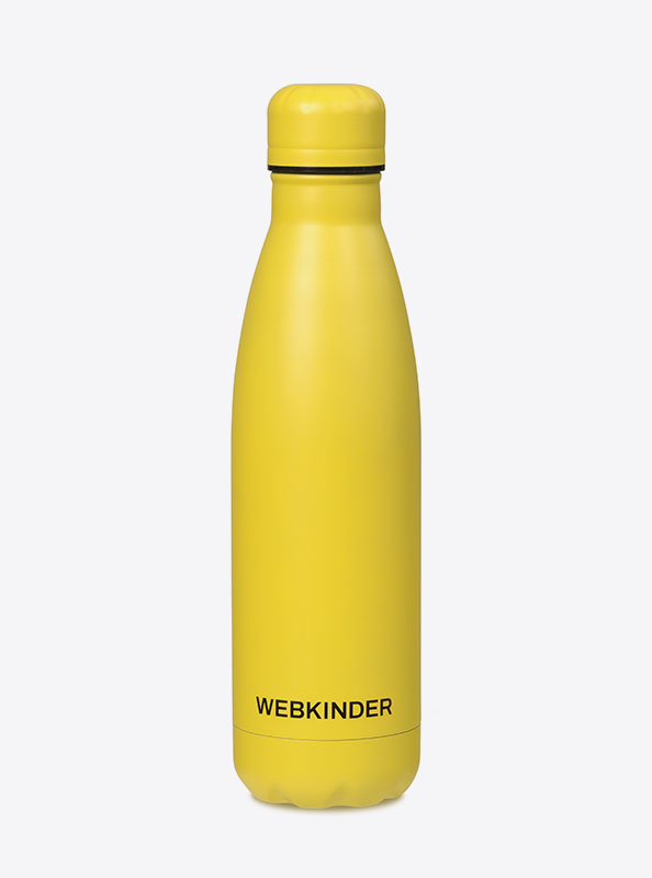 Thermosflasche Premium Webkinder Mit Logo Bedrucken Edelstahl Vakuumisolation Warm Heiss