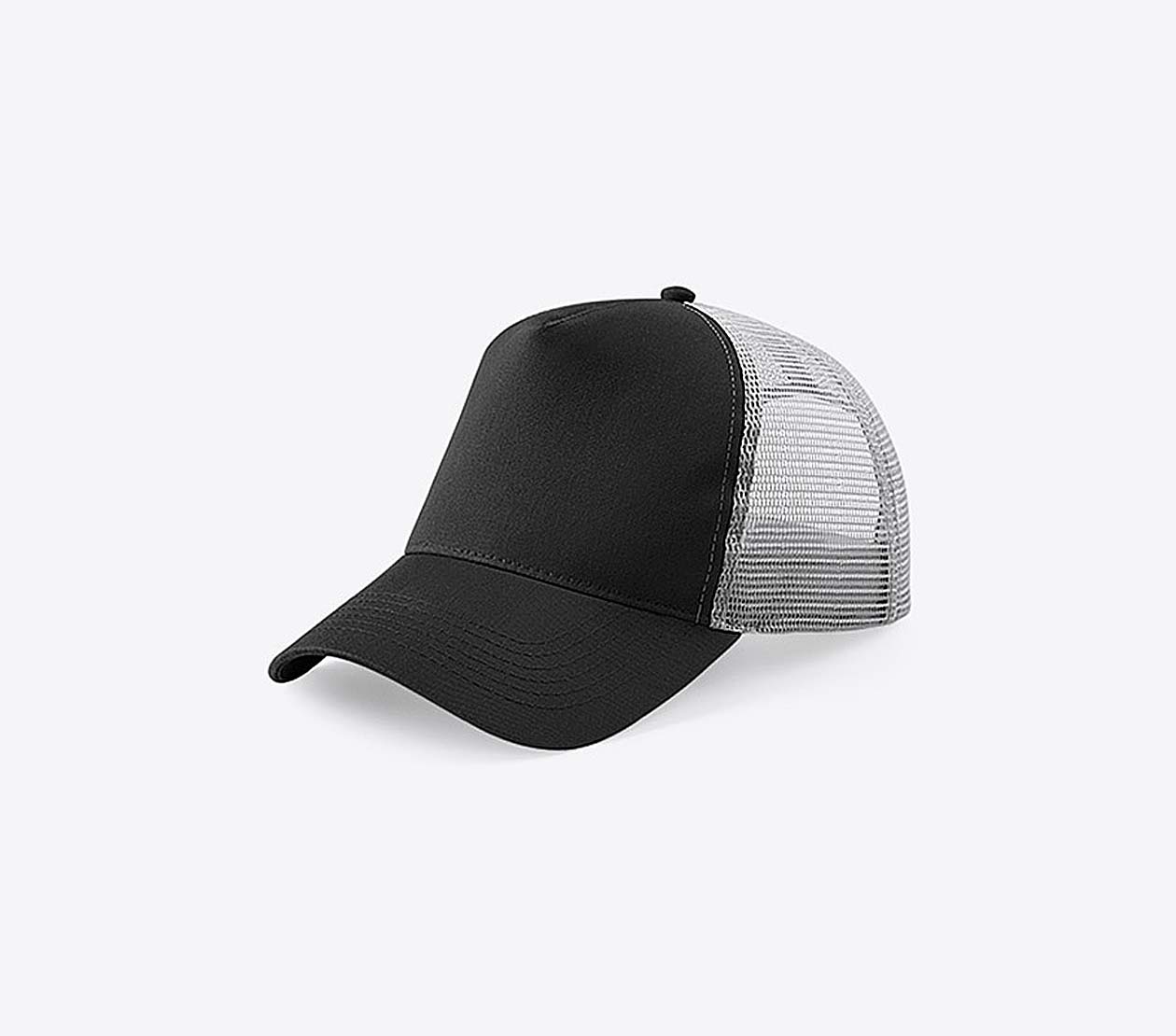 Trucker Cap Mit Logo Bedrucken Besticken Beechfield B640 Farbe Black Light Grey