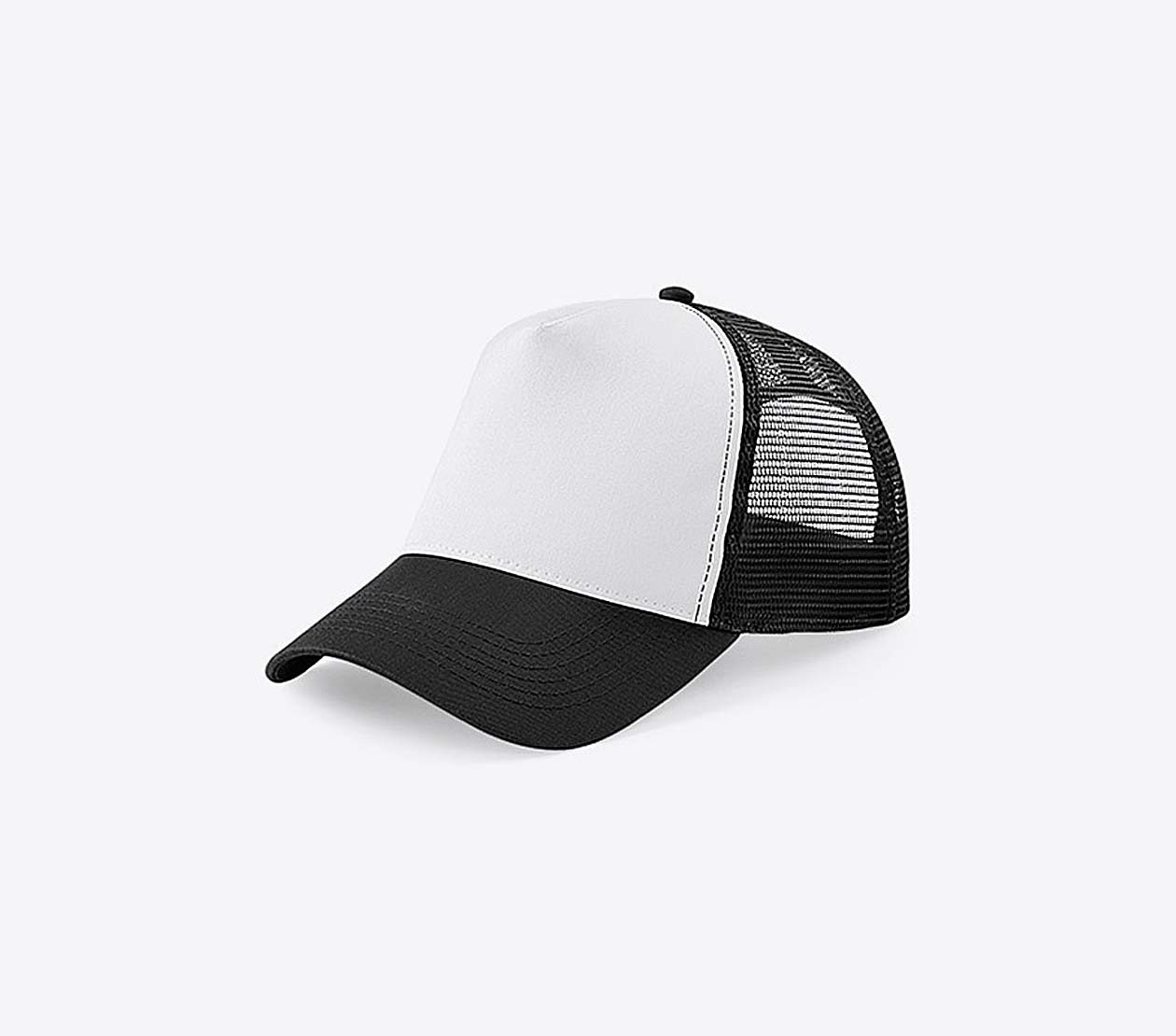 Trucker Cap Mit Logo Bedrucken Besticken Beechfield B640 Farbe Black White