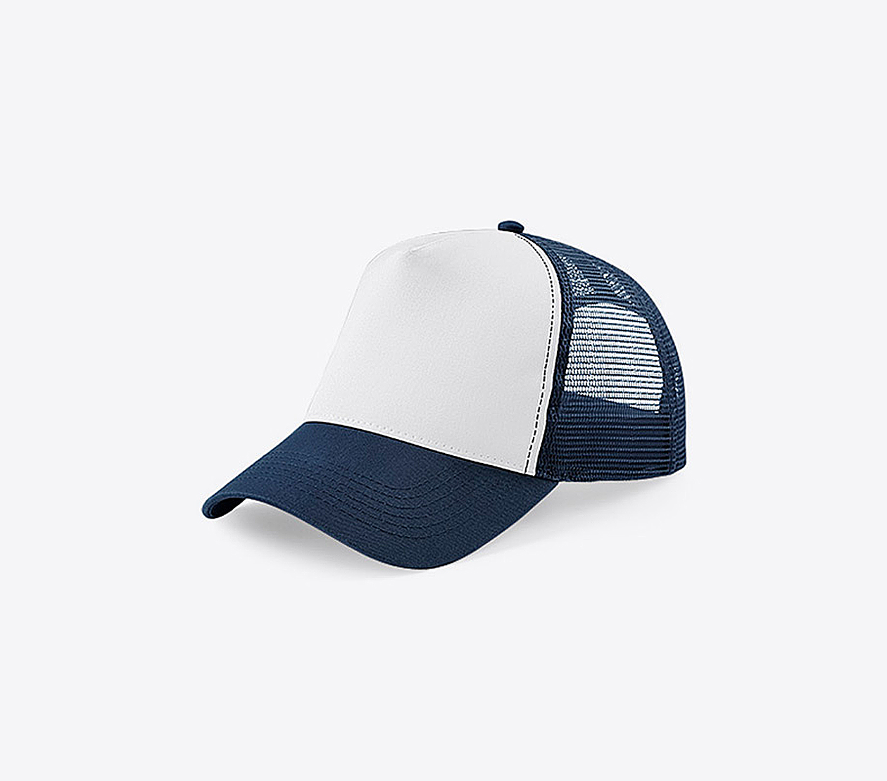 Trucker Cap Mit Logo Bedrucken Besticken Beechfield B640 Farbe French Navy White