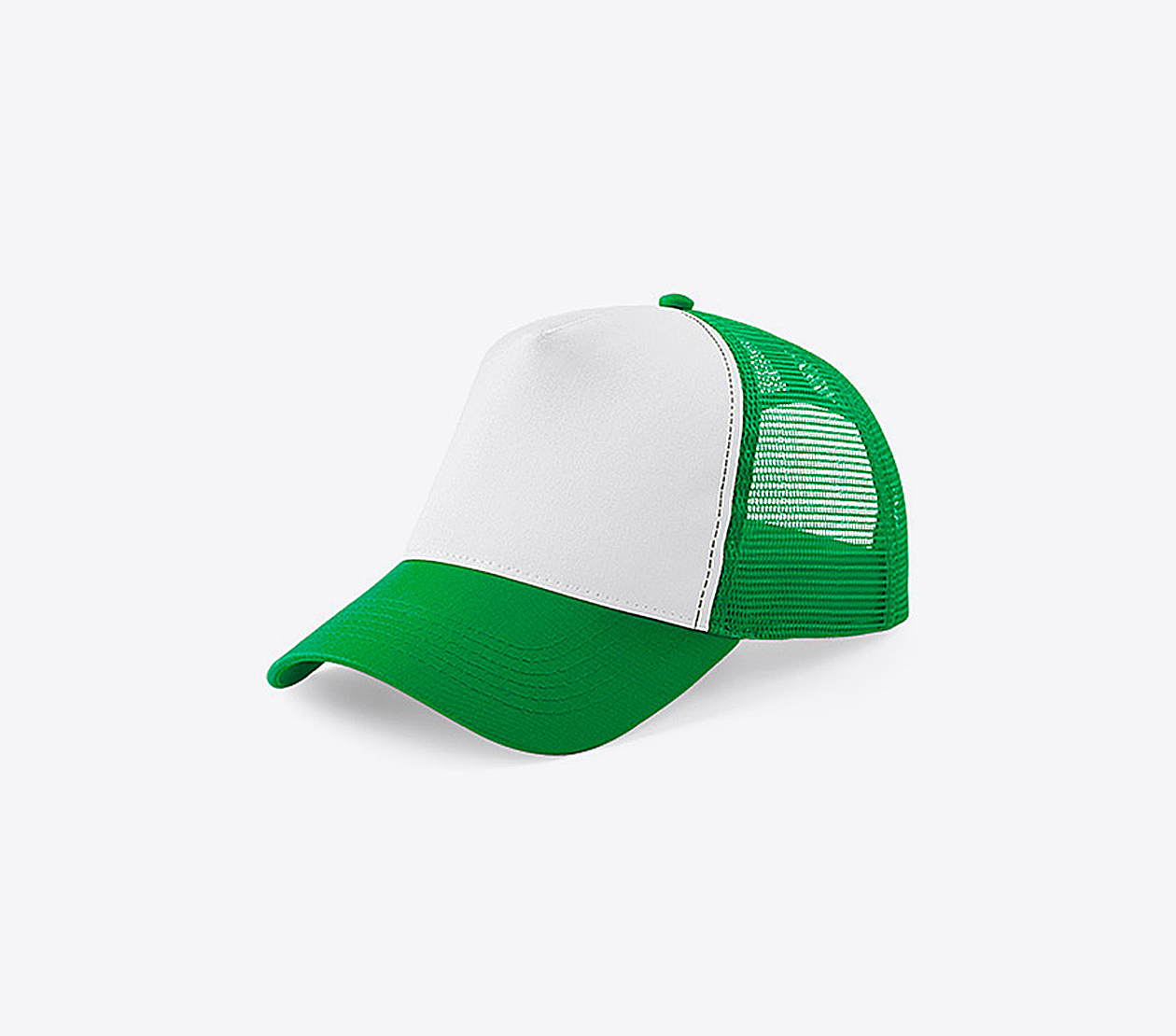 Trucker Cap Mit Logo Bedrucken Besticken Beechfield B640 Farbe Pure Green White