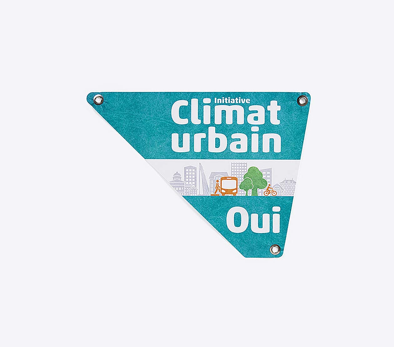 Velodreieck Swiss Made Initiative Climat Urbain Mit Logo Bedrucken Pvc Frei F