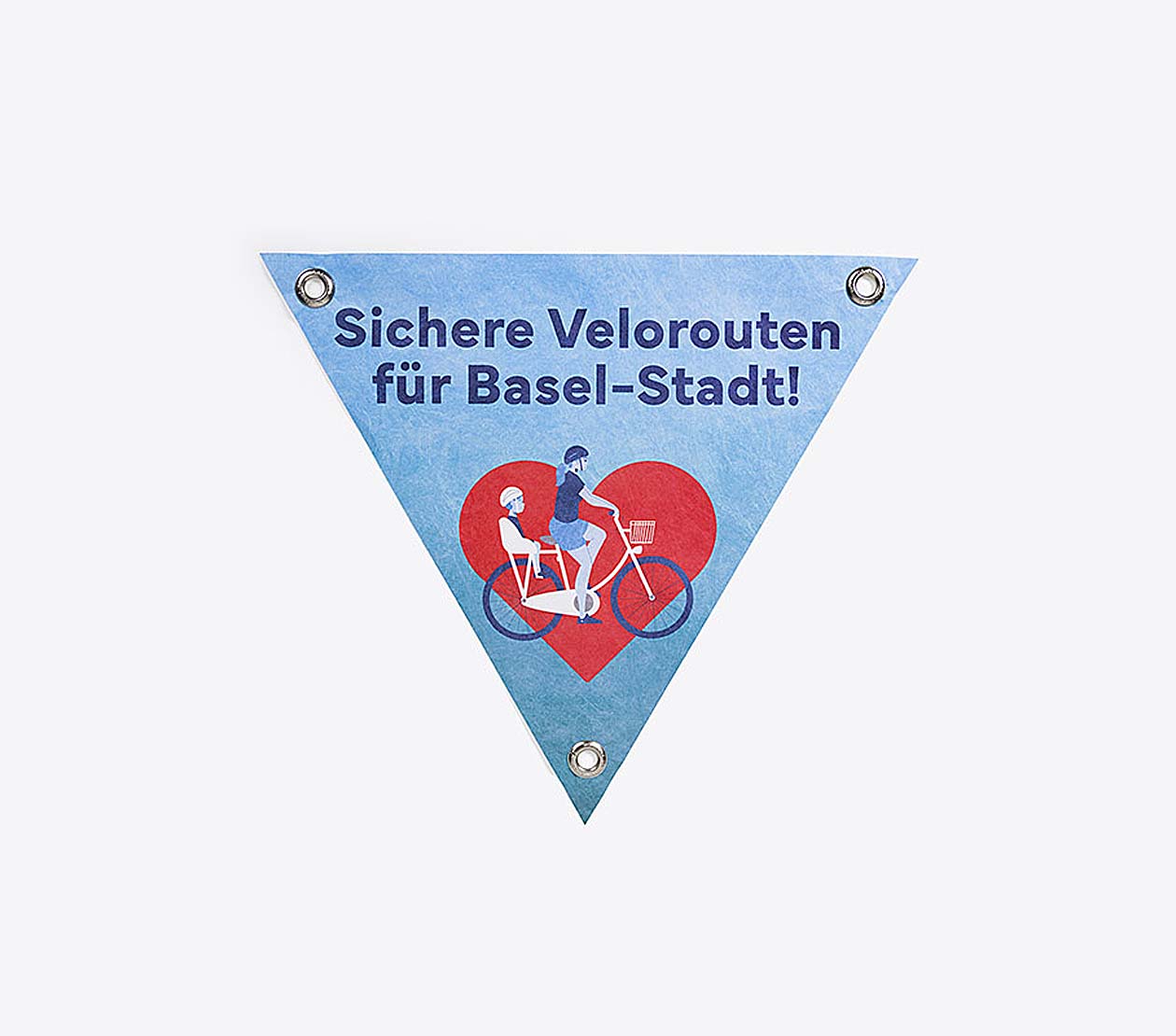 Velodreieck Swiss Made Umverkehr Sichere Velorouten Basel Stadt Mit Logo Bedrucken Pvc Frei