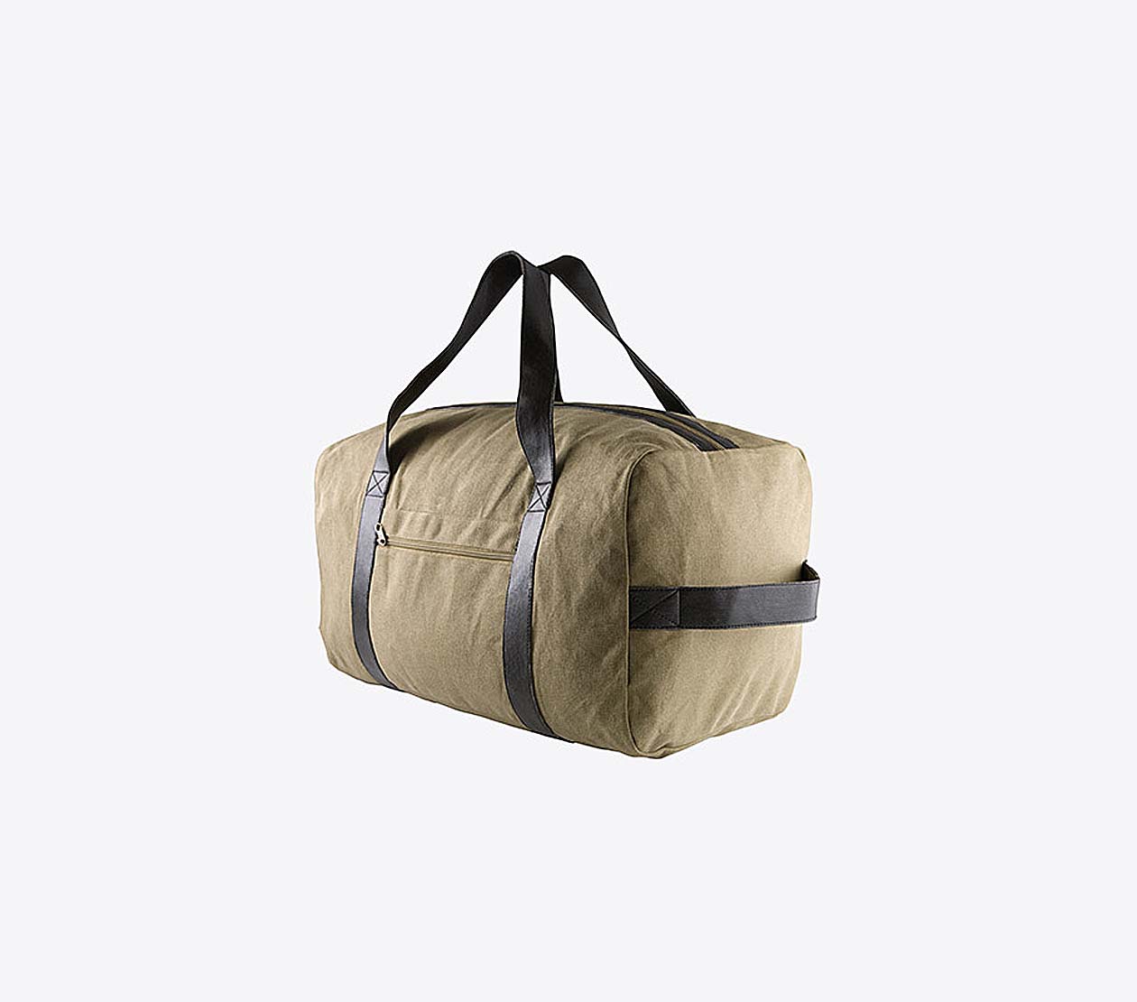 Weekender Easy Mit Logo Bedrucken Reisetasche Baumwoll Canvas Vintage Kaki