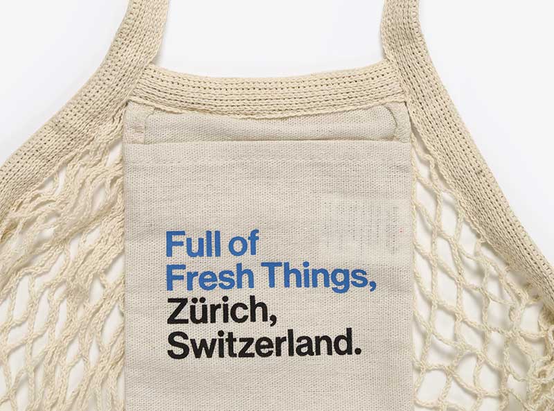 Zuerich Tourismus Netztasche Recycled Bedruckt Switzerland