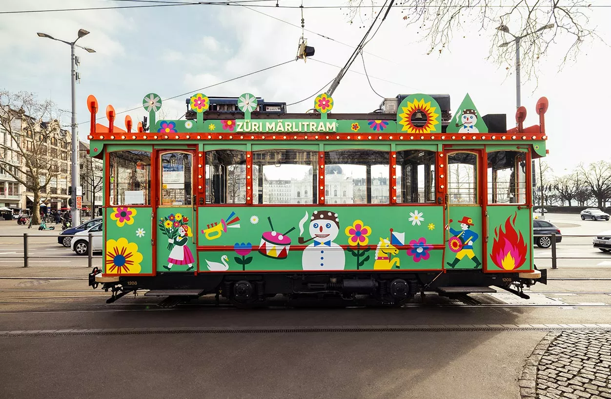 Zuerich Tourismus Zueri Maerlitram Bellevue Boeoegg Erzaehlerin